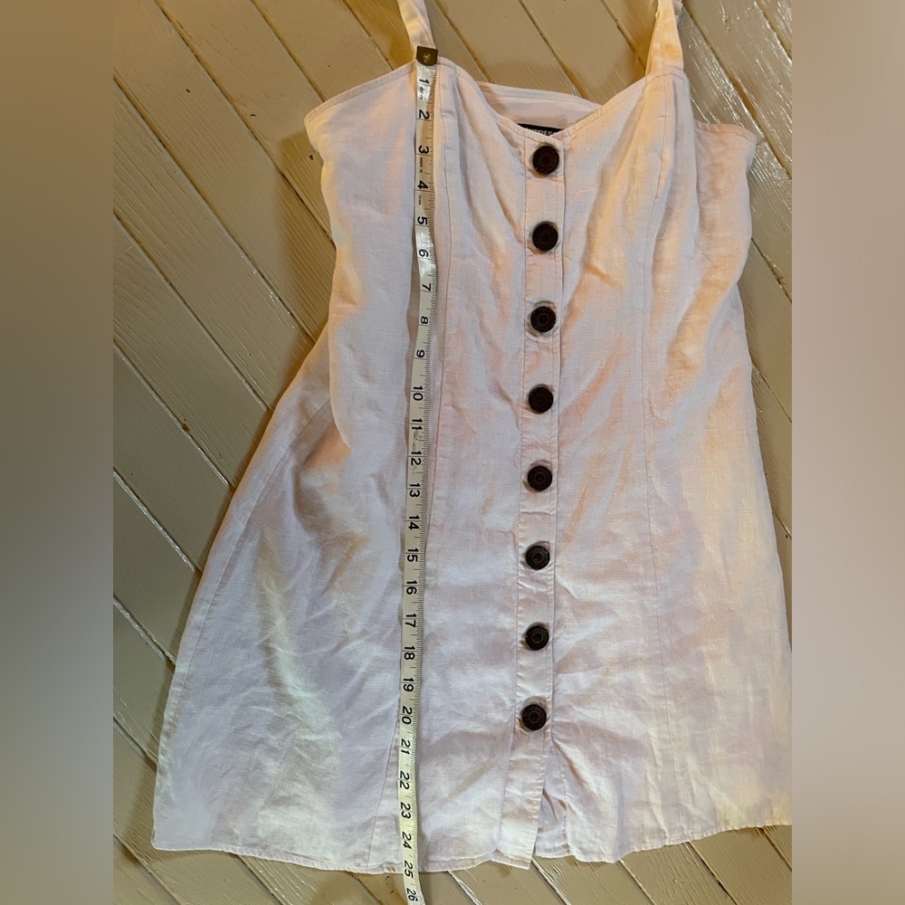 Express linen button down dress size XS adjustable straps - Picture 8 of 8